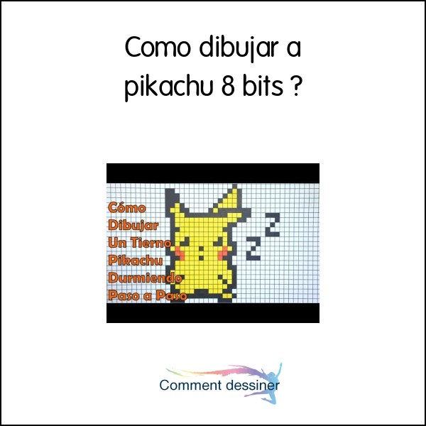 Como dibujar a pikachu 8 bits